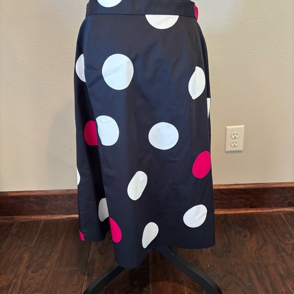 Talbots Pleated Polka Dot A-Line Skirt, size 16, Whimsical Office Church Trendy - Picture 6 of 11